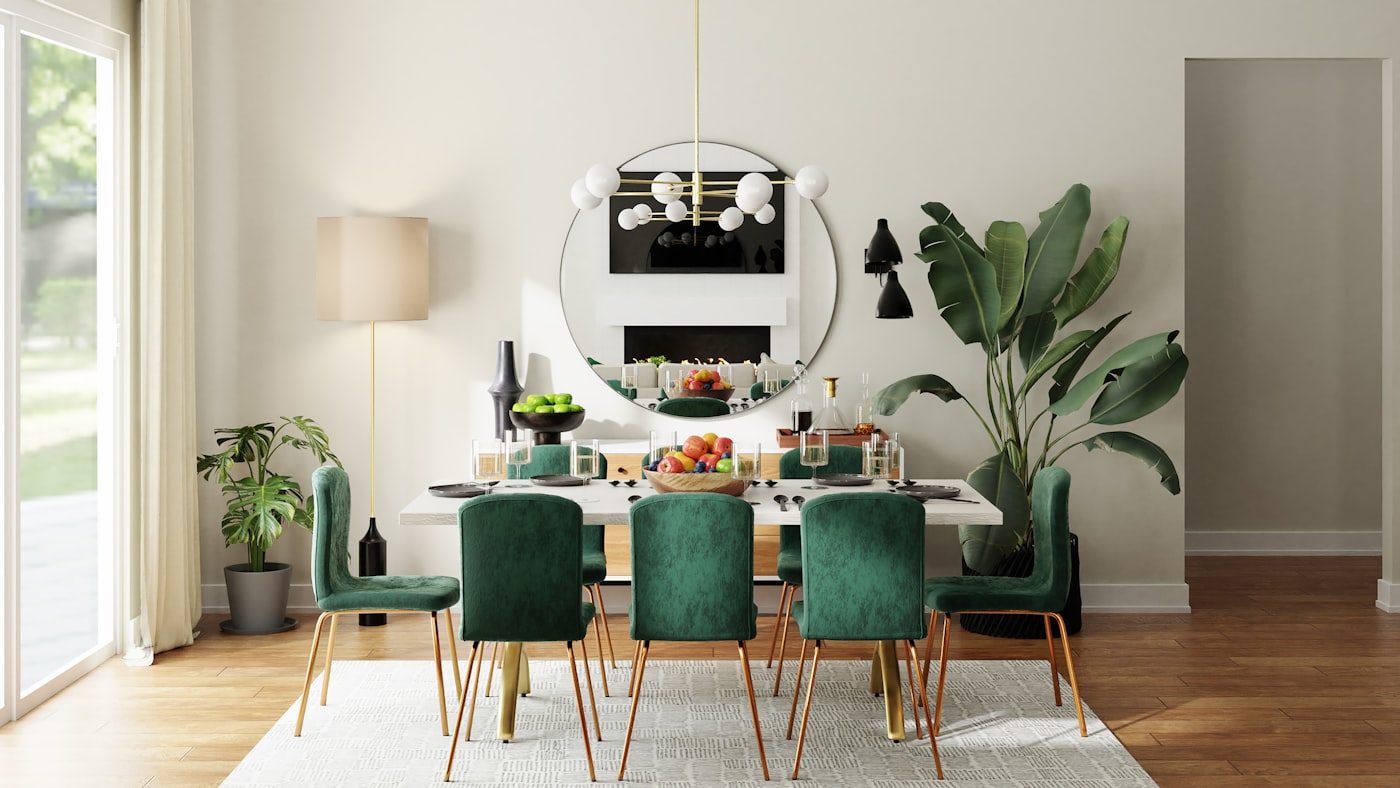 Elegant shared dining space